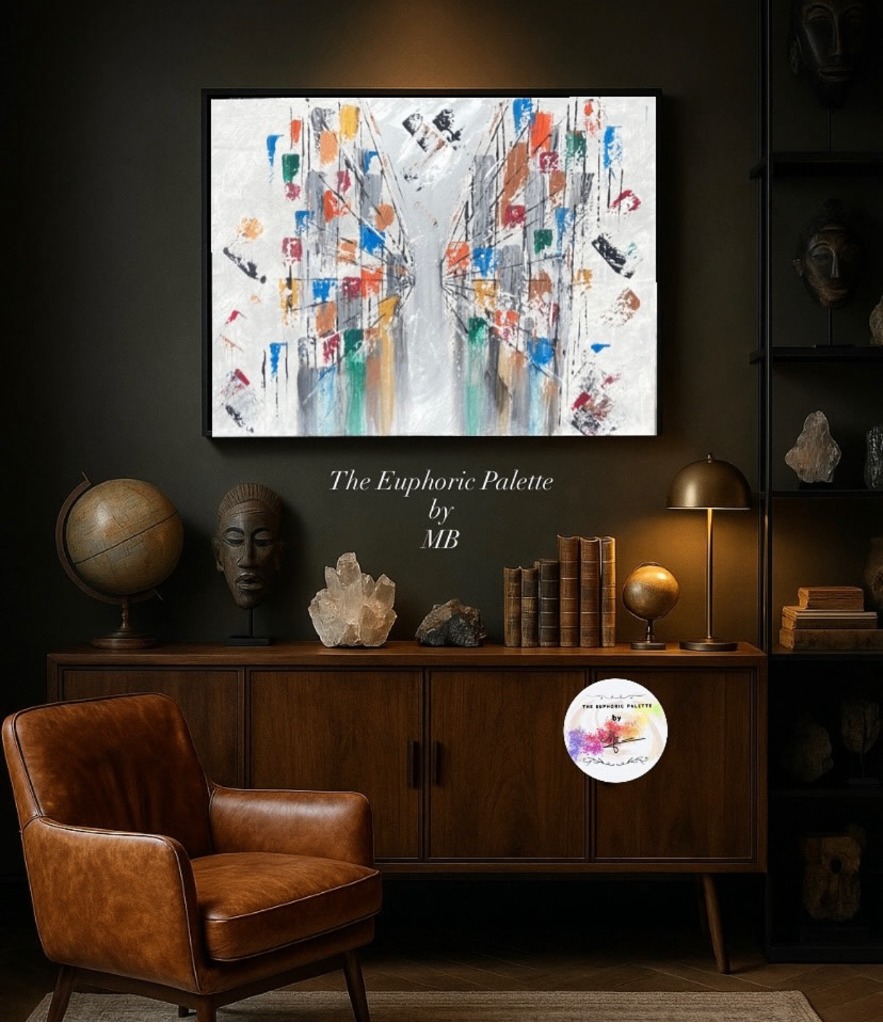 Perspectives en Mouvement — peinture originale de The Euphoric Palette, en situation