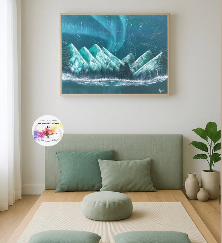 Aurore du Silence — peinture originale de The Euphoric Palette, en situation