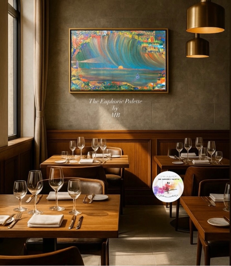 Symphonie des Lumières — peinture originale de The Euphoric Palette, en situation